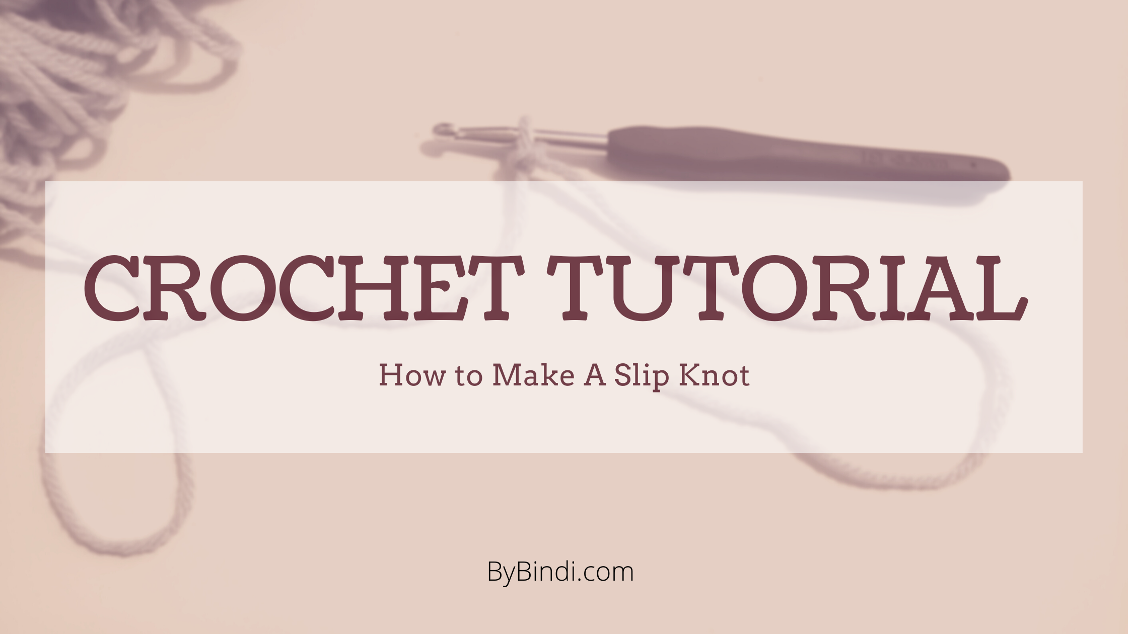 Crocheting for Beginner's, How to Make a Slip Knot