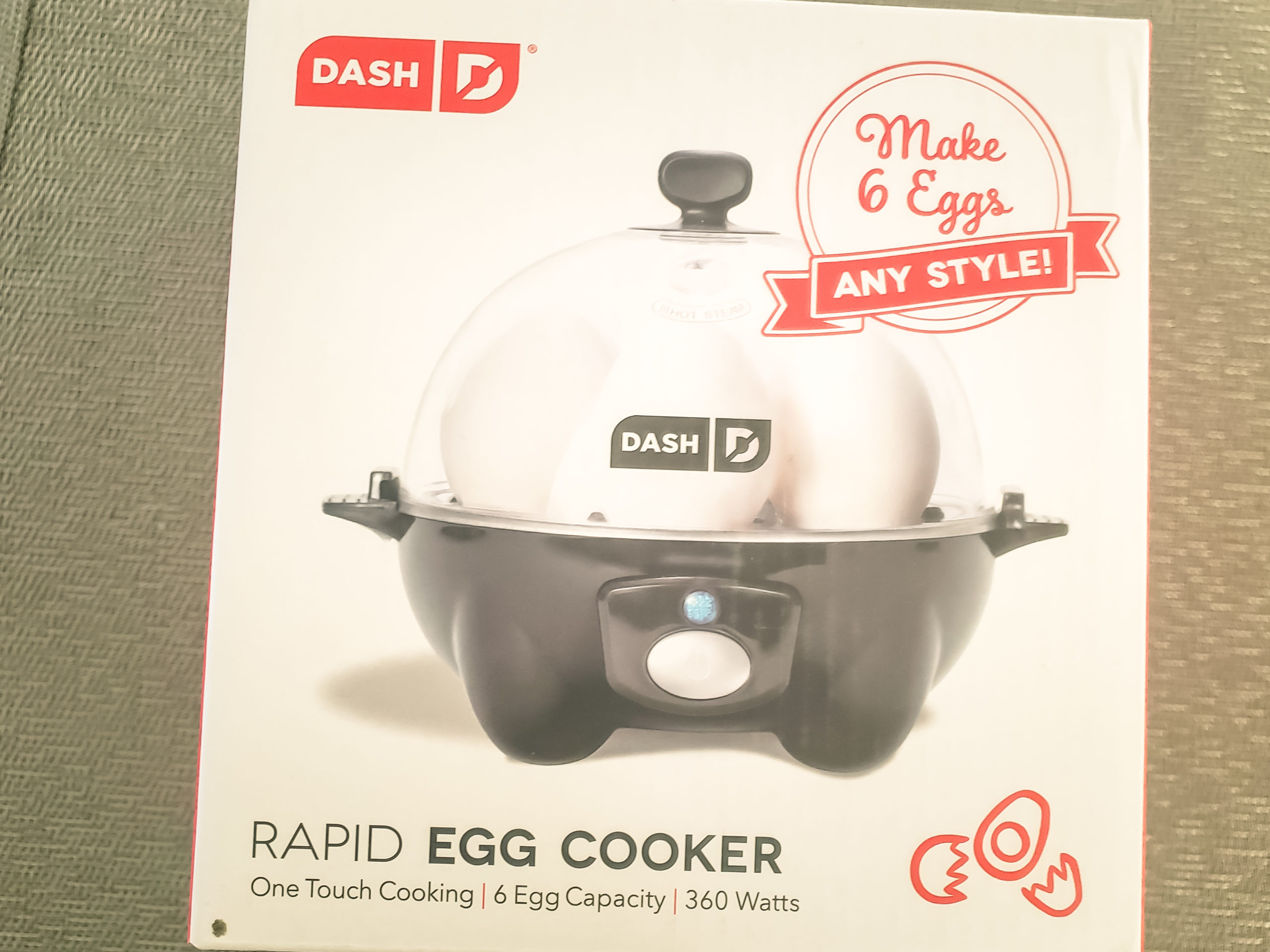 Dash Rapid Egg Cooker: 6 Egg Capacity Electric Egg Cooker for Hard Boiled Eggs, Poached Eggs, Scrambled Eggs, or Omelets with Auto Shut Off Feature 